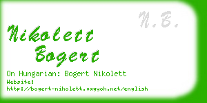 nikolett bogert business card